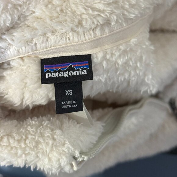Patagonia Los Gatos Fleece Quarter Zip Pullover Sweater Sherpa Cream Size XS - Picture 9 of 10